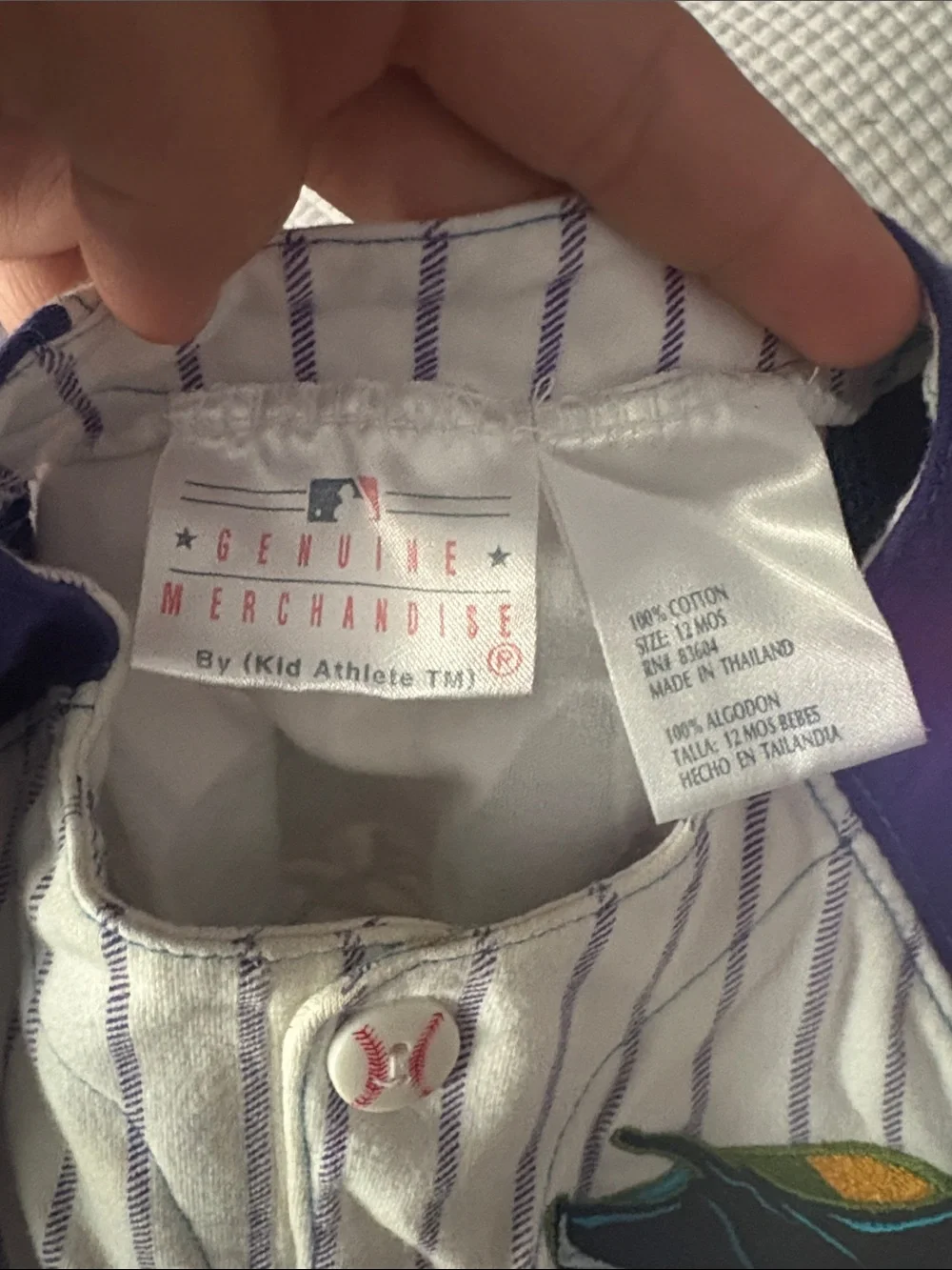 VINTAGE 90S MLB TAMPA BAY RAYS BABY OUTFIT BABY 12M